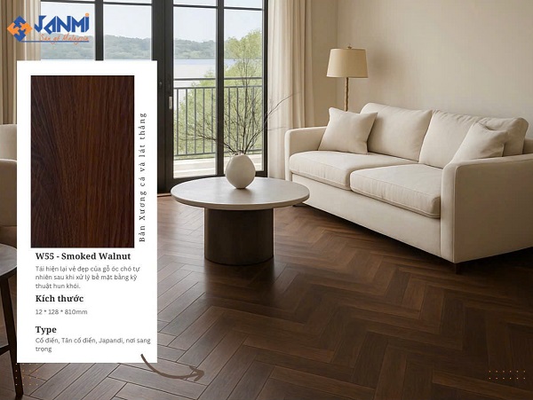 Sàn gỗ xương cá Janmi W55