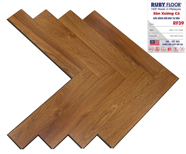 sàn gỗ xương cá Ruby Floor RF39