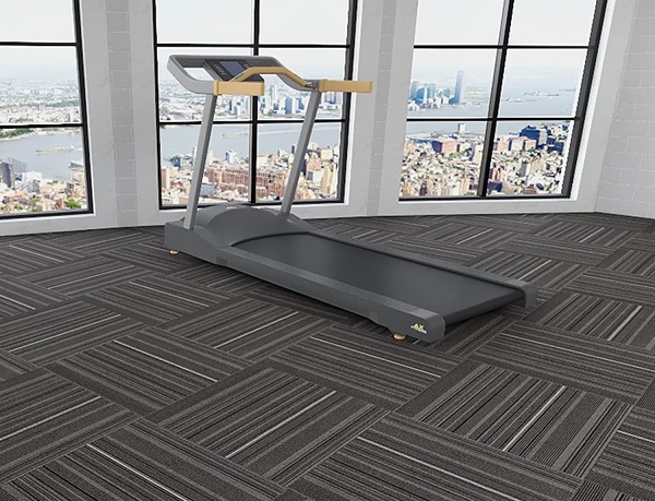 Sàn nhựa giả thảm lát phòng gym tại Bắc Ninh