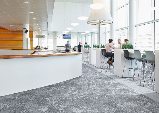 sàn nhựa PVC giả bê tông lát văn phòng