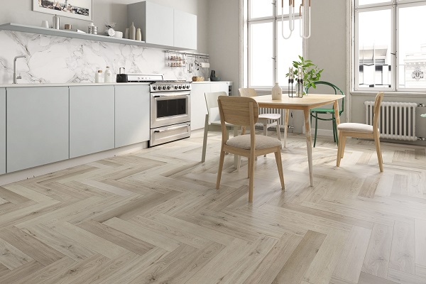 sàn nhựa xương cá lát nhà bếp