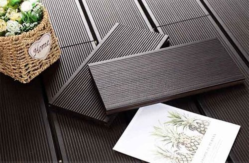 Sàn tre ngoài trời Lavie Bamboo mặt rãnh to màu tối