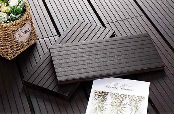 sàn tre ngoài trời Lavie Bamboo mặt thưa màu tối