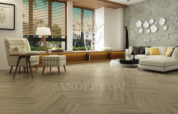 Sàn gỗ xương cá Kampong – Cốt gỗ xanh HDF