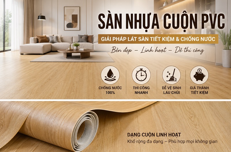 Sàn nhựa cuộn cao cấp