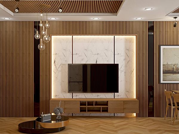 tấm nhựa PVC ốp tường vách tivi