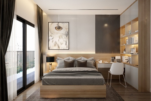 tấm ốp nọi thất phòng ngủ chung cư