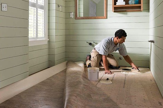 Lát ván sàn nhựa cuộn