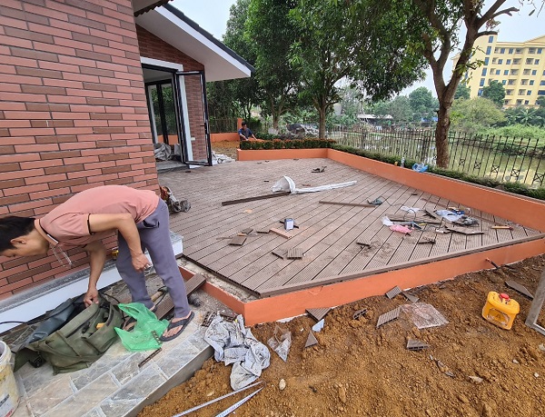 thi công sàn nhựa ngoài trời Đẹp