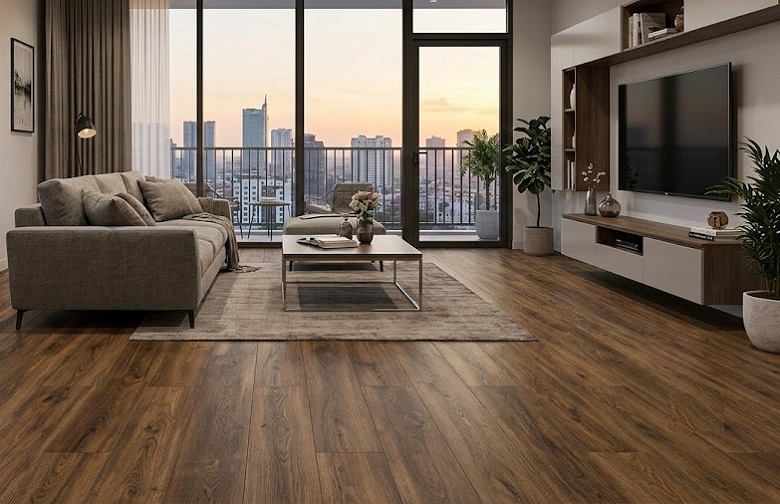 Mẫu sàn gỗ Joka BT1531 lát phòng khách chung cư